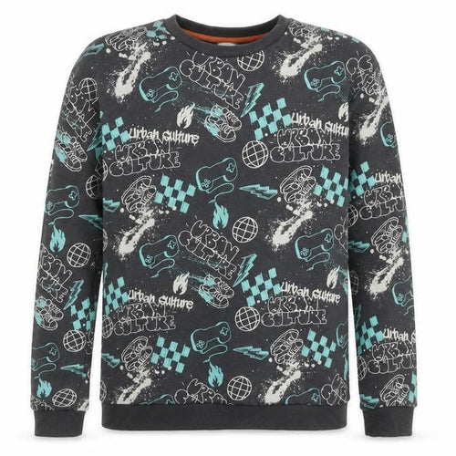 Marks and Spencer Boys Grey Cotton Pullover Sweatshirt Size 15-16 Years Pullover - Urban Culture