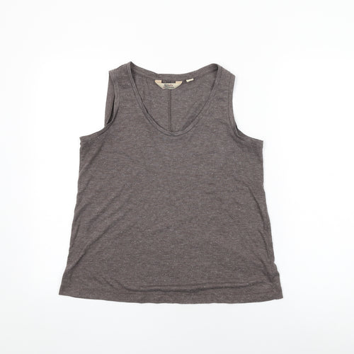 Arabella & Addison Womens Brown Viscose Basic Tank Size 12 Round Neck