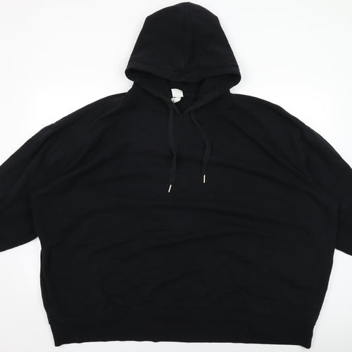 H&M Mens Black Cotton Pullover Hoodie Size XL