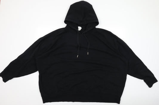 H&M Mens Black Cotton Pullover Hoodie Size XL