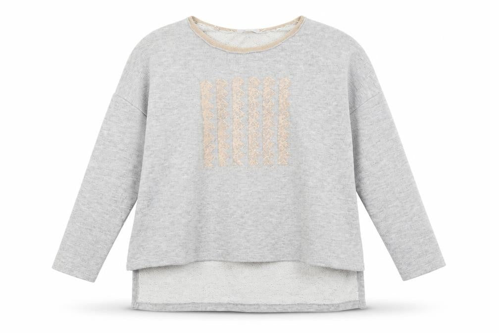 Front view of Zara women’s grey cotton basic t-shirt, size S, round neck
