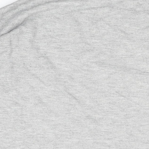 Zara Womens Grey Cotton Basic T-Shirt Size S Round Neck