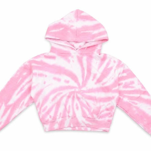 Pindydoll Girls Pink Geometric Cotton Pullover Hoodie Size 14-15 Years Pullover - Tie Dye