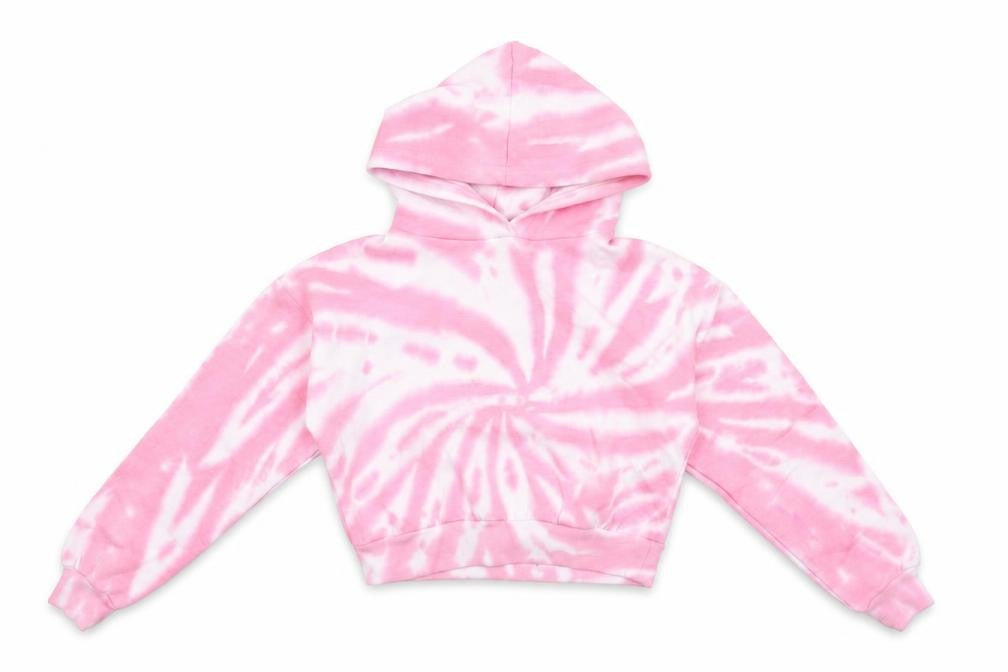Pindydoll Girls Pink Geometric Cotton Pullover Hoodie Size 14-15 Years Pullover - Tie Dye