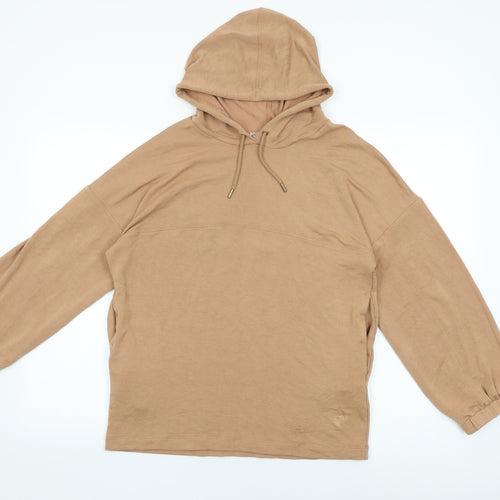 Marks and Spencer Womens Beige Polyester Pullover Hoodie Size 8 Pullover