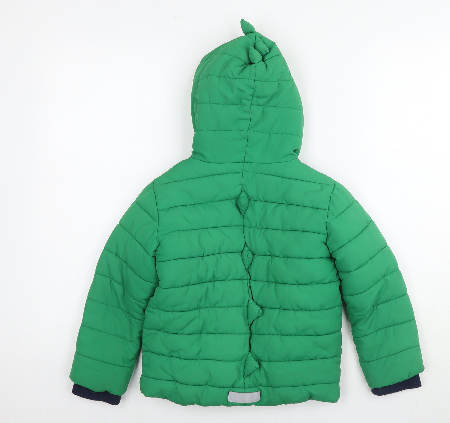 Blue Zoo Boys Green Jacket Size 5-6 Years Zip - Dinosaur