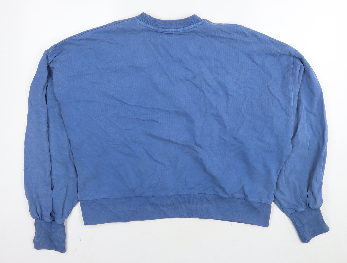 Warehouse Womens Blue Cotton Pullover Sweatshirt Size XS Pullover