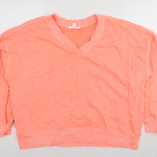 Botique Womens Pink Cotton Pullover Sweatshirt Size M Pullover