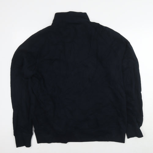 Marks and Spencer Mens Black Cotton Pullover Sweatshirt Size L