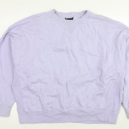 ASOS Womens Purple Cotton Pullover Sweatshirt Size 8 Pullover