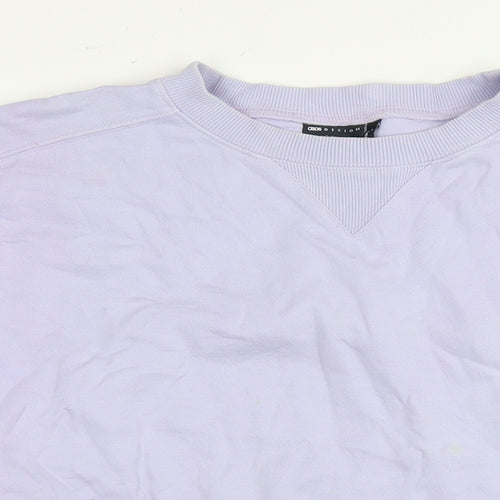 ASOS Womens Purple Cotton Pullover Sweatshirt Size 8 Pullover