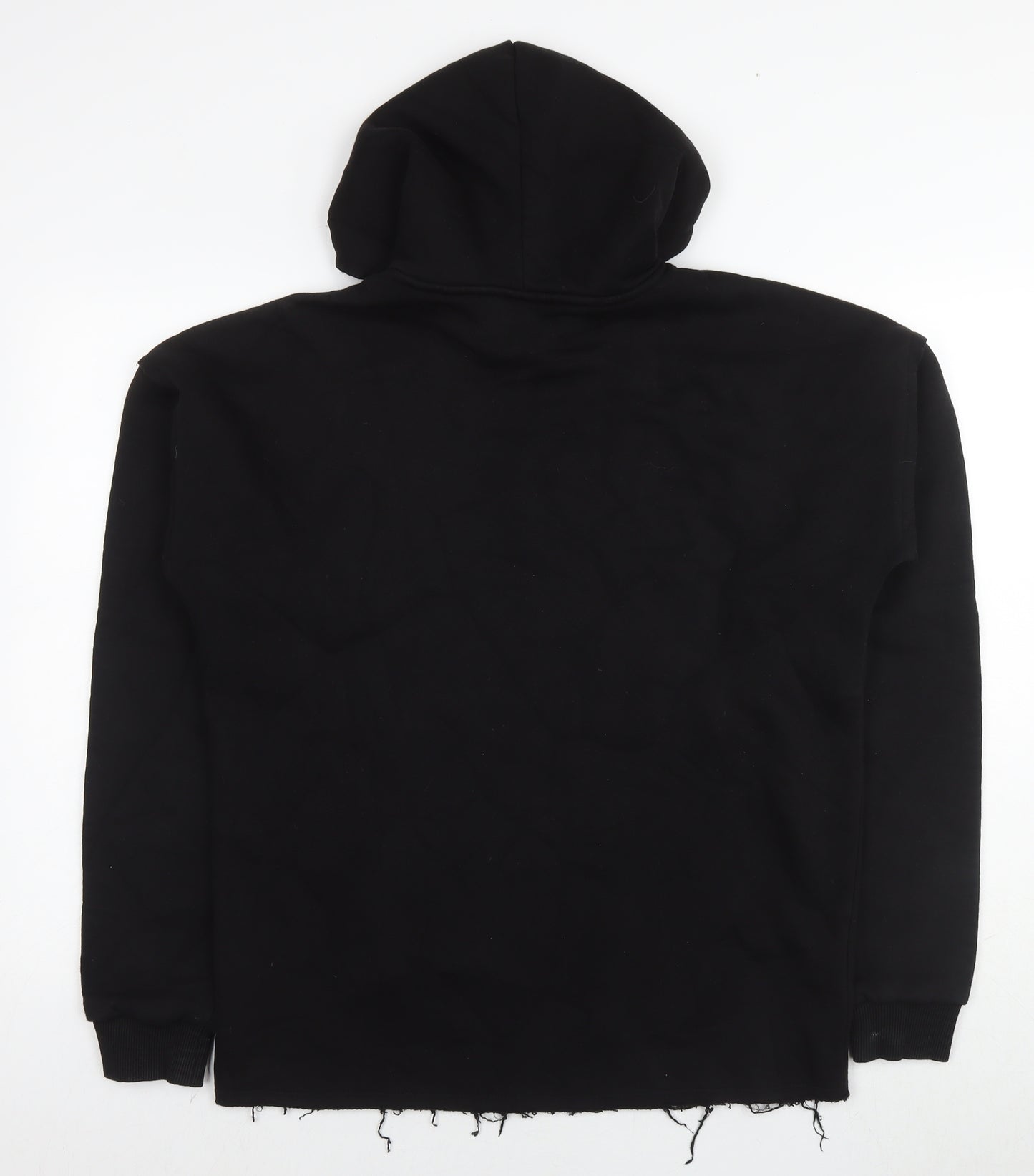 Boohoo Mens Black Cotton Pullover Hoodie Size M - Weightlifting Man Official
