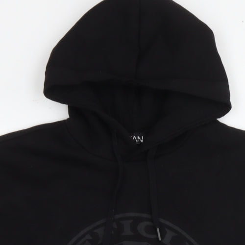 Boohoo Mens Black Cotton Pullover Hoodie Size M - Weightlifting Man Official