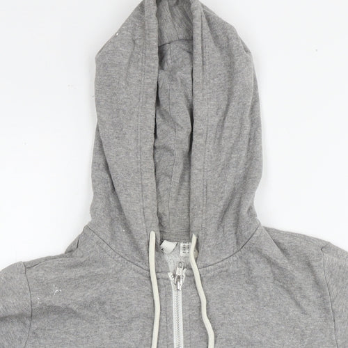 Divided by H&M Womens Grey Cotton Full Zip Hoodie Size L Zip