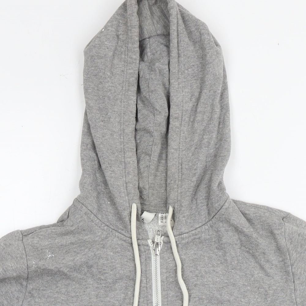Divided by H&M Womens Grey Cotton Full Zip Hoodie Size L Zip