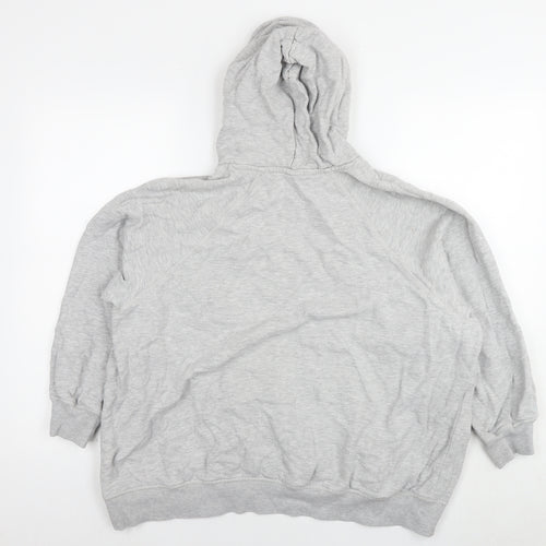 H&M Womens Grey Cotton Pullover Hoodie Size L Pullover