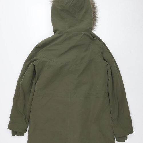 Oasis Womens Green Parka Jacket Size M Zip