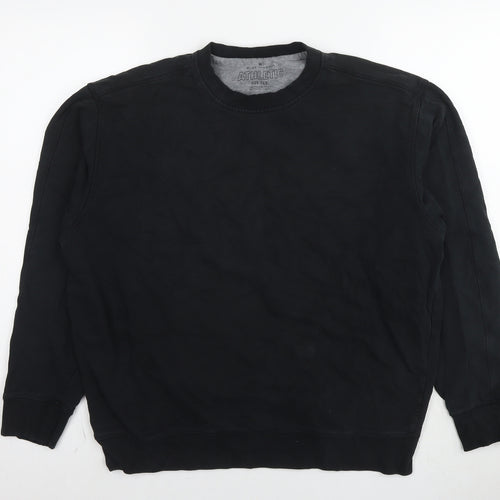 Blue Harbour Mens Black Cotton Pullover Sweatshirt Size L