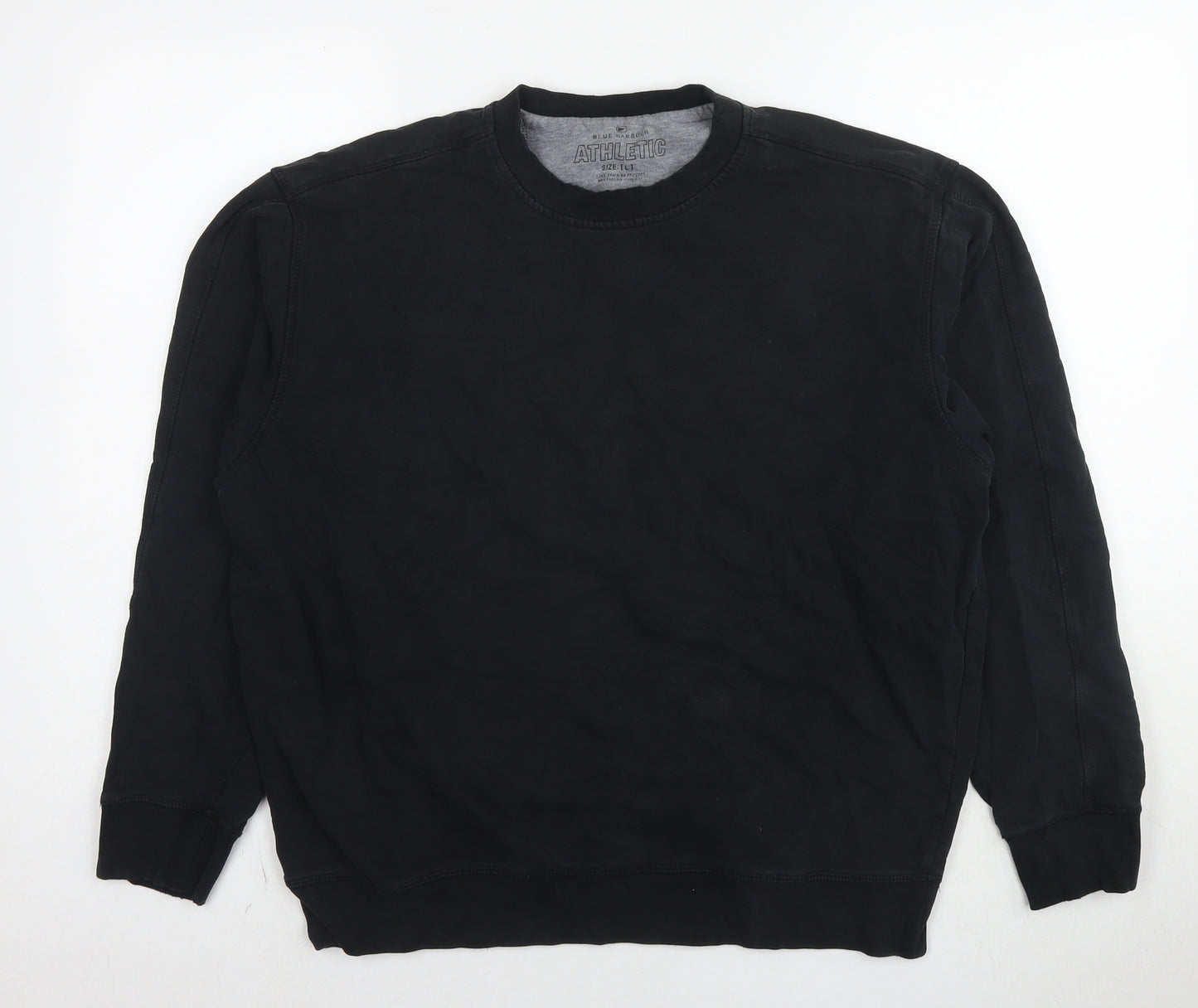 Blue Harbour Mens Black Cotton Pullover Sweatshirt Size L
