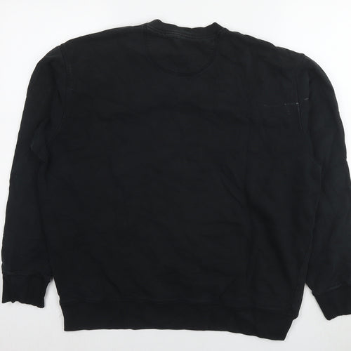 Blue Harbour Mens Black Cotton Pullover Sweatshirt Size L
