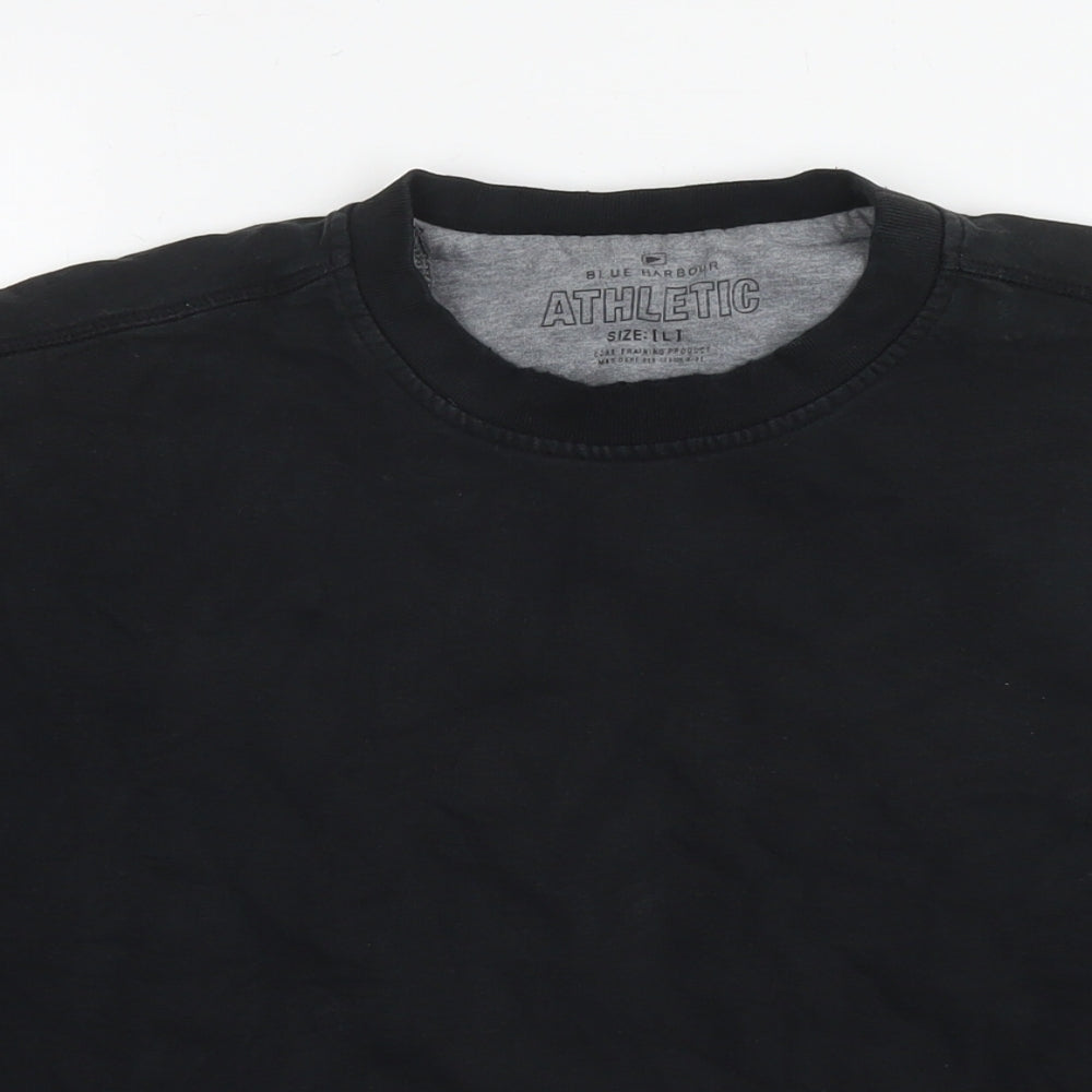 Blue Harbour Mens Black Cotton Pullover Sweatshirt Size L