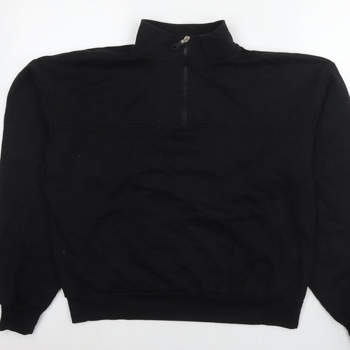 ASOS Womens Black Cotton Pullover Sweatshirt Size 10 Pullover