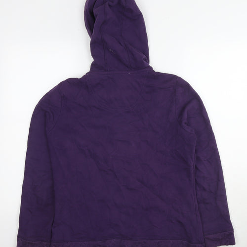 MANTARAY PRODUCTS Womens Purple Cotton Full Zip Hoodie Size 14 Zip