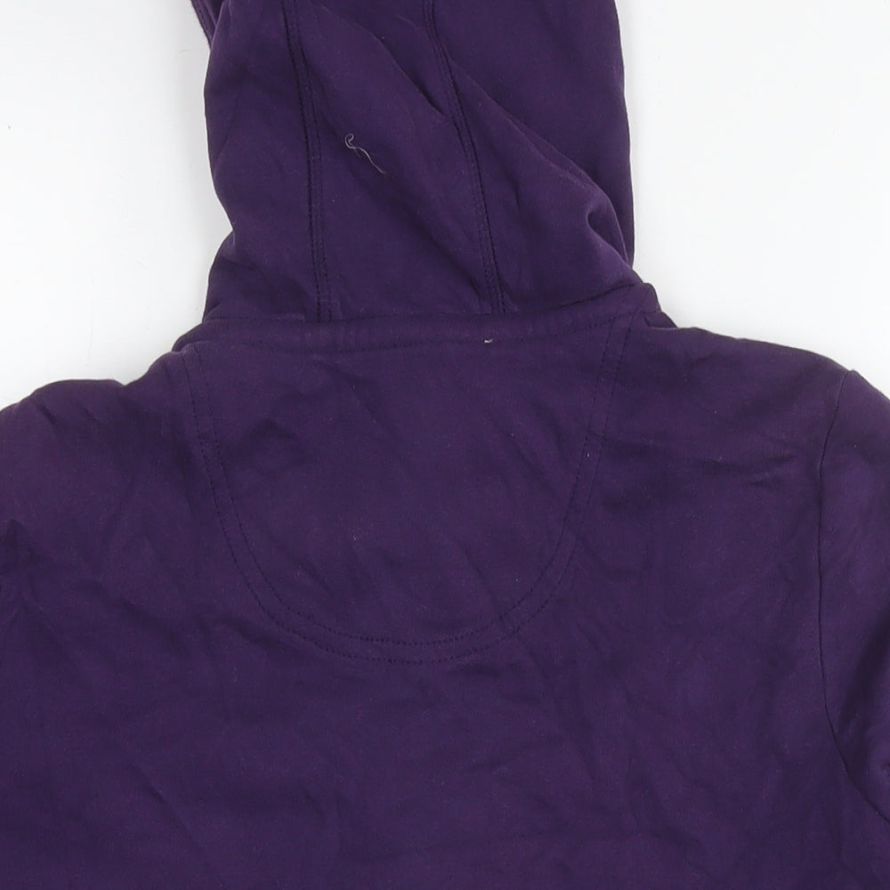 MANTARAY PRODUCTS Womens Purple Cotton Full Zip Hoodie Size 14 Zip