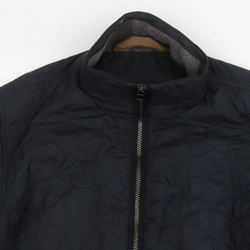 Marks and Spencer Mens Black Quilted Jacket Size M Zip