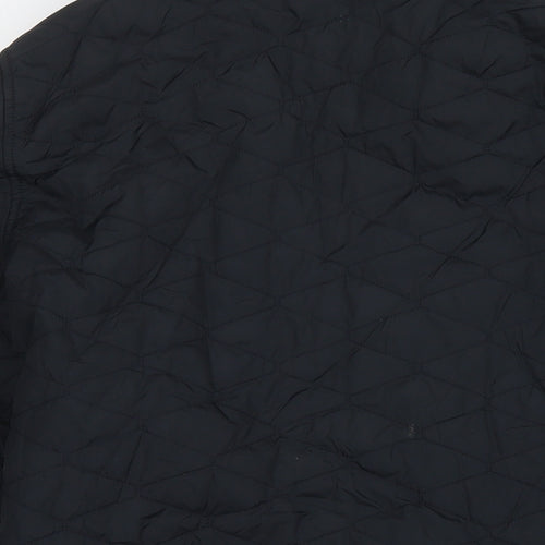 Marks and Spencer Mens Black Quilted Jacket Size M Zip