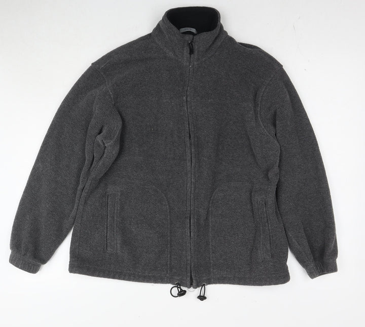 Marks and Spencer Womens Grey Jacket Size 14 Zip