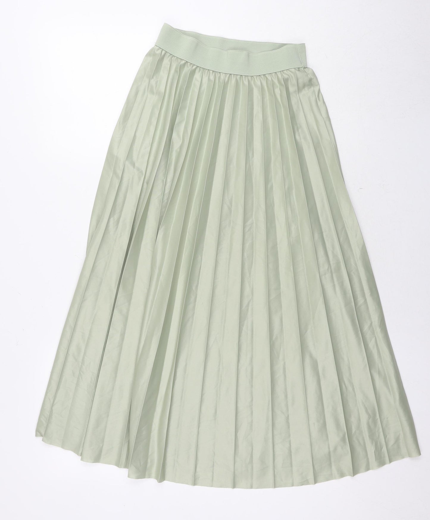 VILA Womens Green Polyester Pleated Skirt Size S