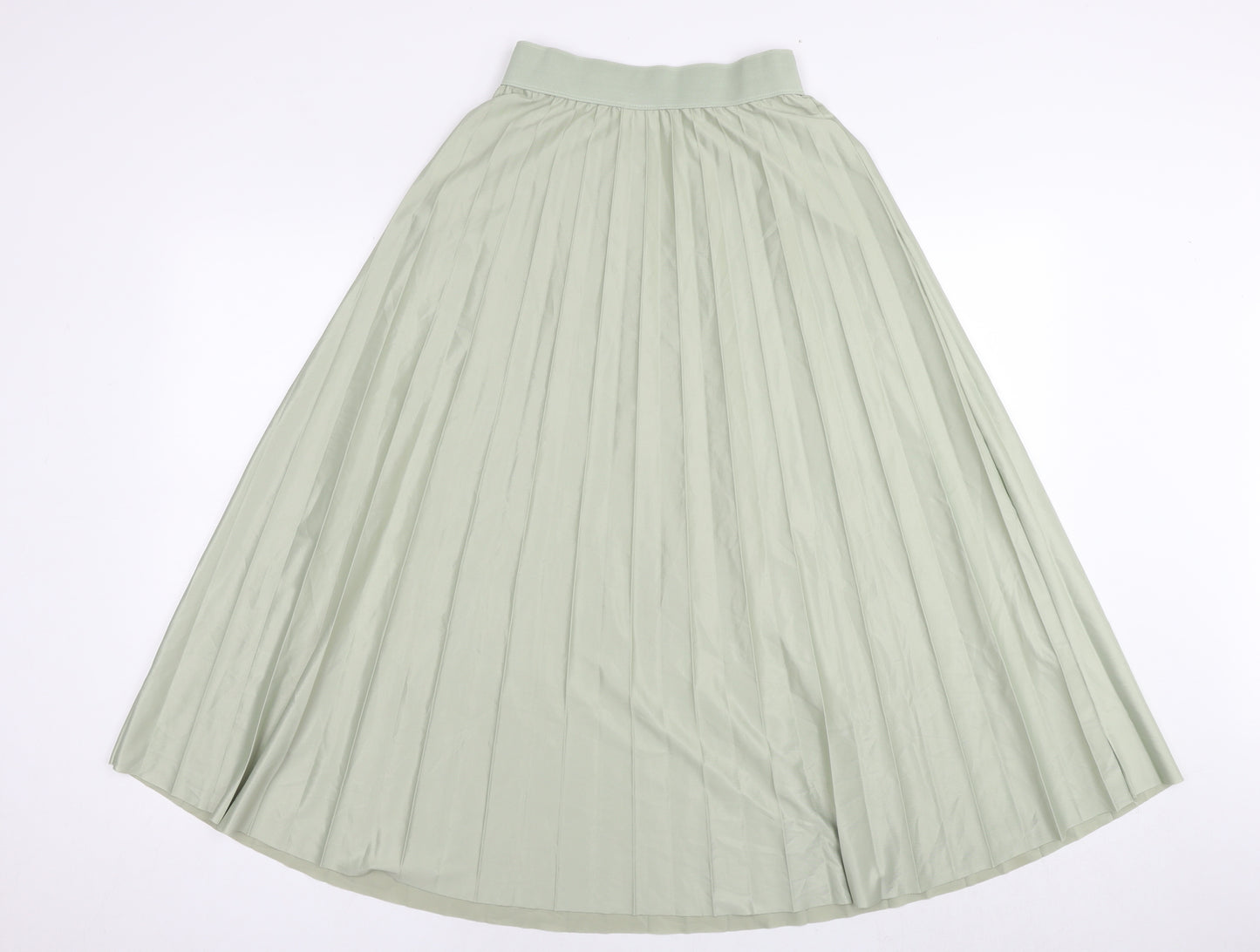 VILA Womens Green Polyester Pleated Skirt Size S