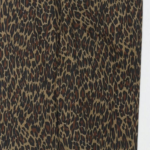 Marks and Spencer Womens Brown Cotton Jegging Jeans Size 18 L27 in Regular - Leopard Print