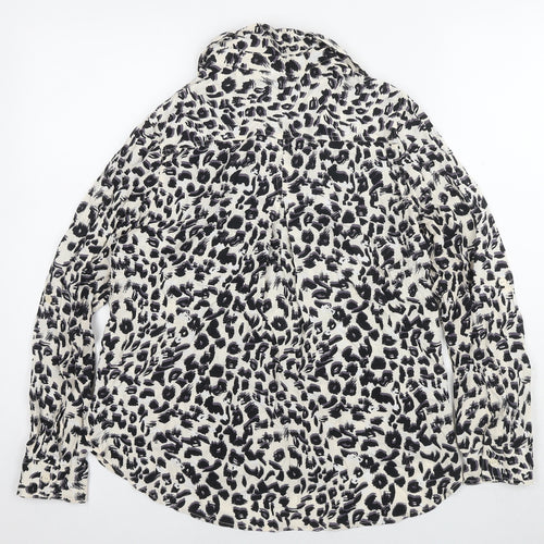 Velvet Heart Womens Multicoloured Animal Print Viscose Basic Button-Up Size S Collared - Leopard Print
