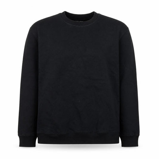Front view of PRETTYLITTLETHING women’s black cotton pullover sweatshirt, size S, pullover