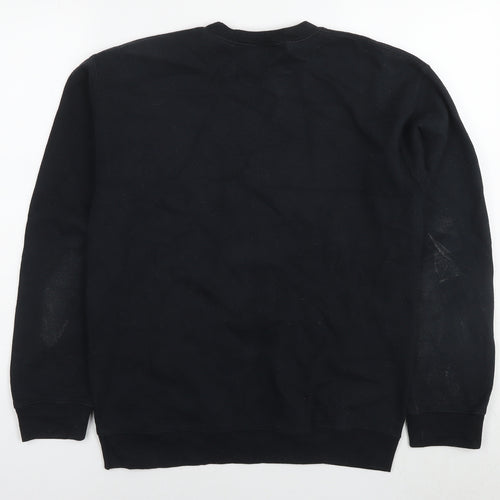 PRETTYLITTLETHING Womens Black Cotton Pullover Sweatshirt Size S Pullover