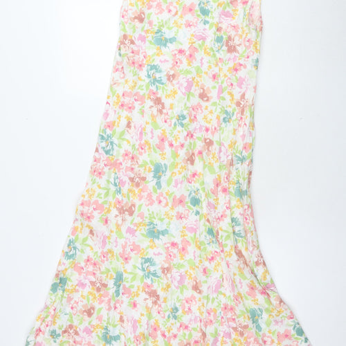 Per Una Womens Multicoloured Floral Cotton Mermaid Size 12 Round Neck Pullover