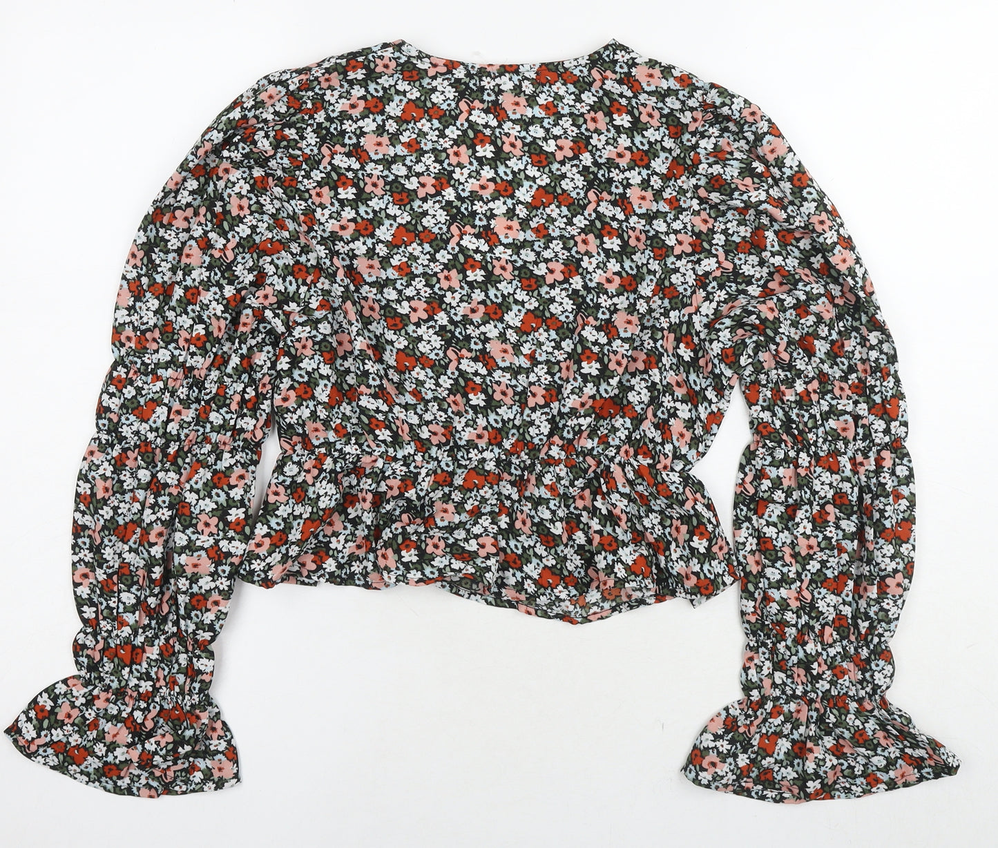 Urban Bliss Womens Multicoloured Floral Viscose Basic Blouse Size 10 V-Neck