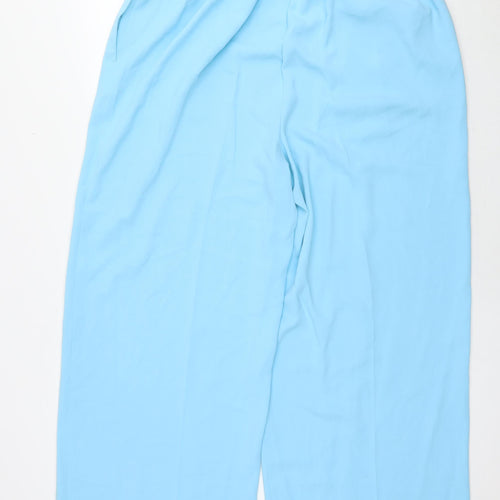 Marks and Spencer Womens Blue Polyester Trousers Size 20 L28 in Regular Drawstring