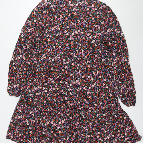 Marks and Spencer Womens Multicoloured Floral Viscose Maxi Size 18 V-Neck Pullover