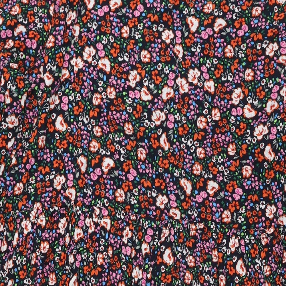 Marks and Spencer Womens Multicoloured Floral Viscose Maxi Size 18 V-Neck Pullover