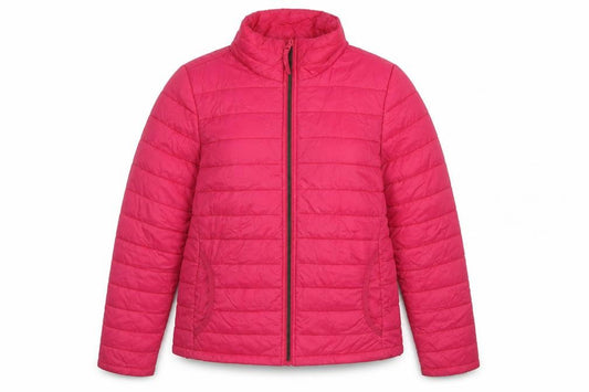 Front view of Jones women’s pink jacket, size UK 12, zip