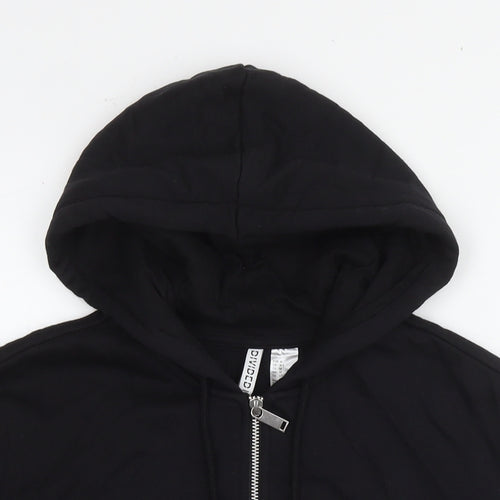 Divided by H&M Womens Black Cotton Full Zip Hoodie Size M Zip