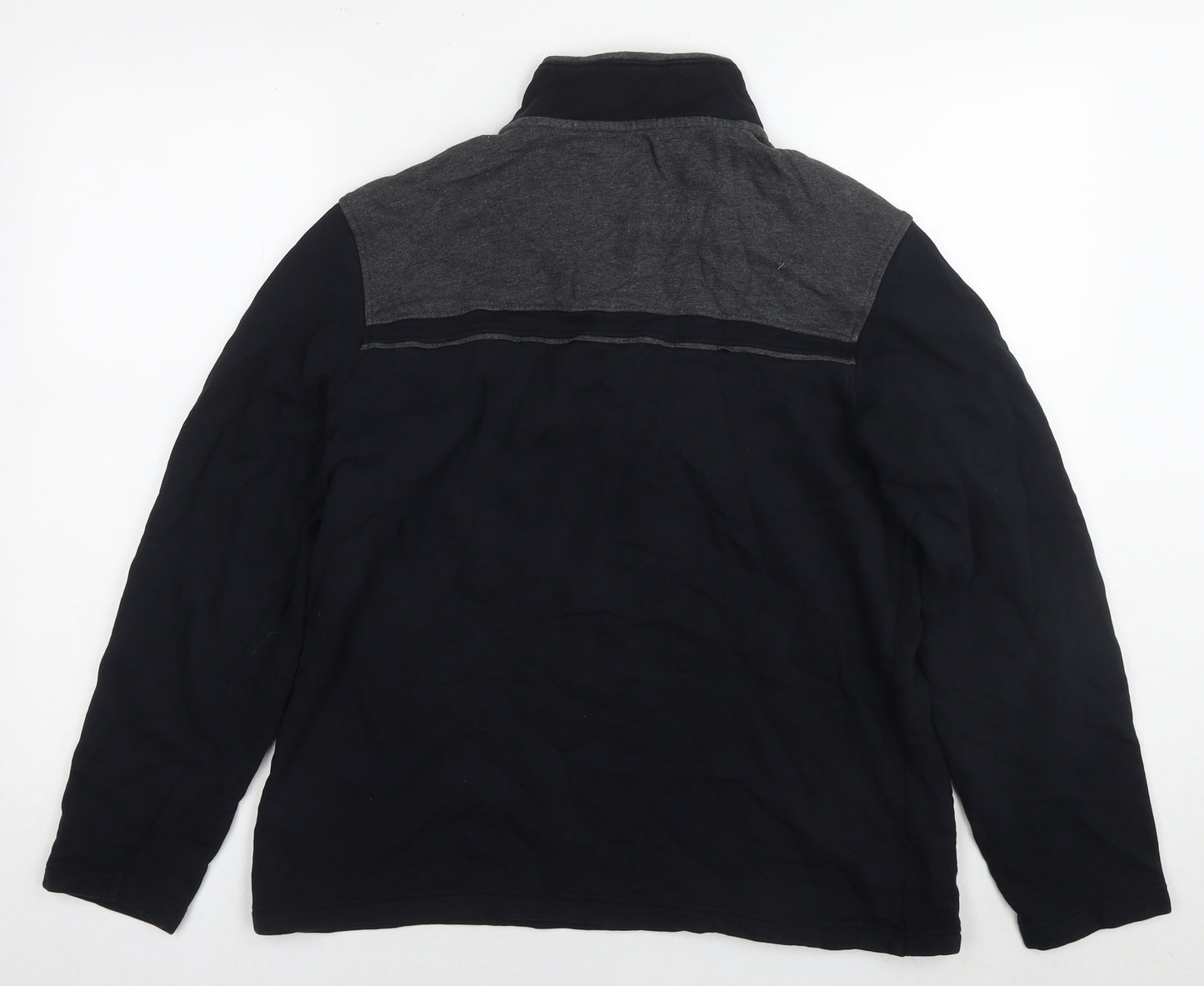 Blue Harbour Mens Black Cotton Full Zip Sweatshirt Size M