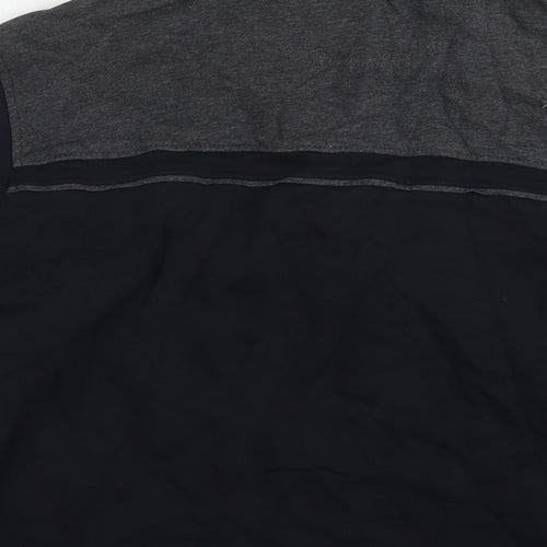 Blue Harbour Mens Black Cotton Full Zip Sweatshirt Size M