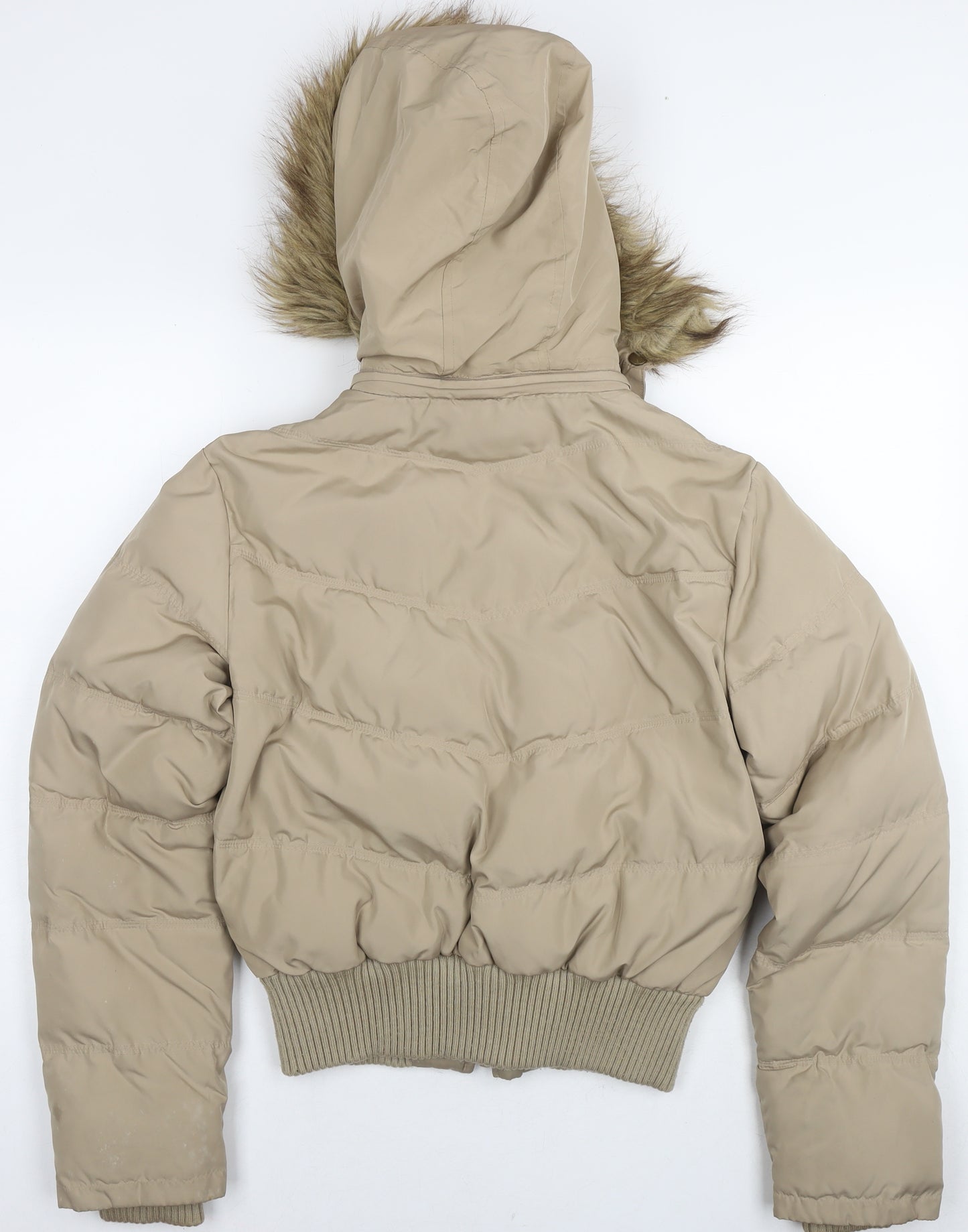 Warehouse Womens Beige Jacket Size 14 Zip