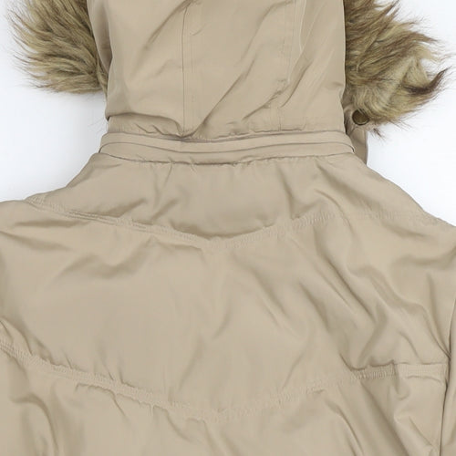 Warehouse Womens Beige Jacket Size 14 Zip
