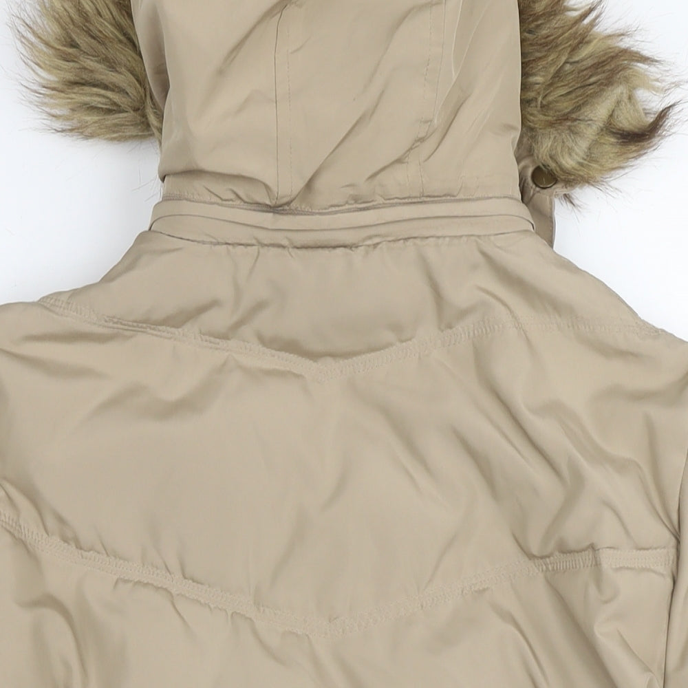Warehouse Womens Beige Jacket Size 14 Zip
