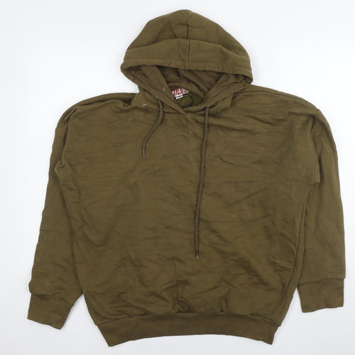 Gipsy Queen Womens Green Polyester Pullover Hoodie Size M Pullover - Wings Size M/L